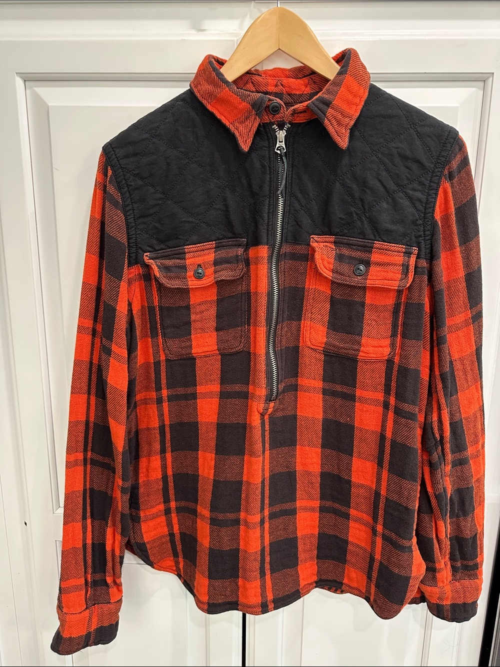 Polo Ralph Lauren Plaid Zip-Neck Flannel Shirt - Women’s
